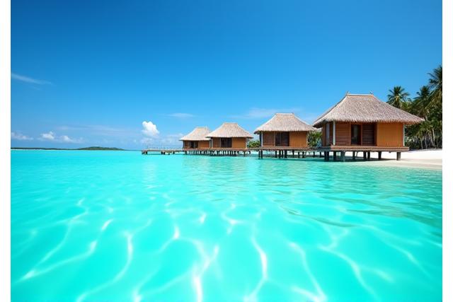 Luxury overwater bungalows in The Maldives